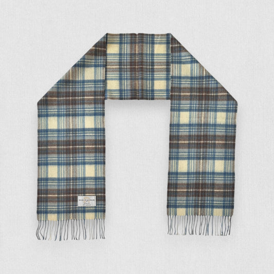 Stewart Muted Blue - 100% Lambswool Tartan Scarf