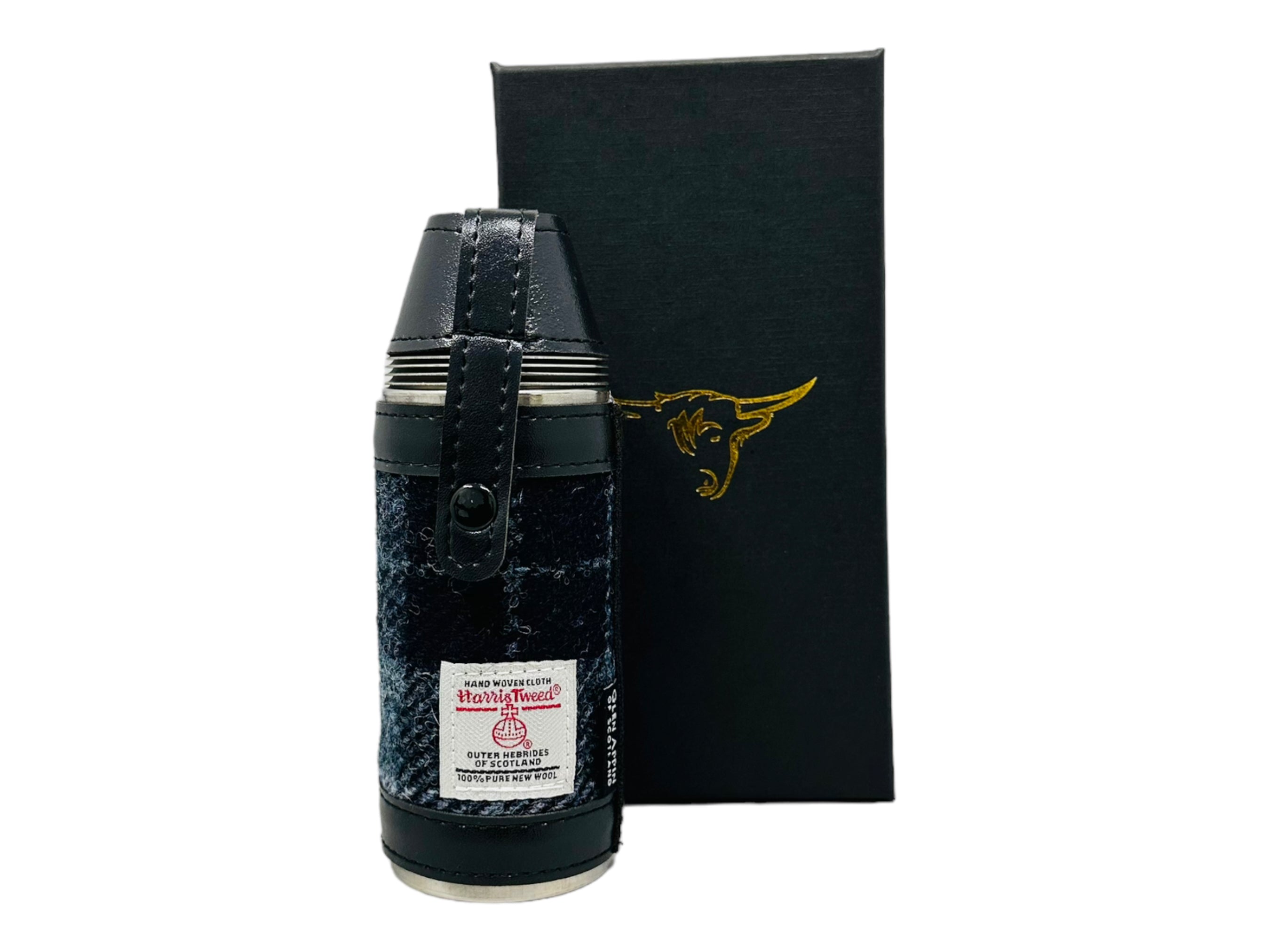 Harris Tweed Compact Hunting Flask 8oz
