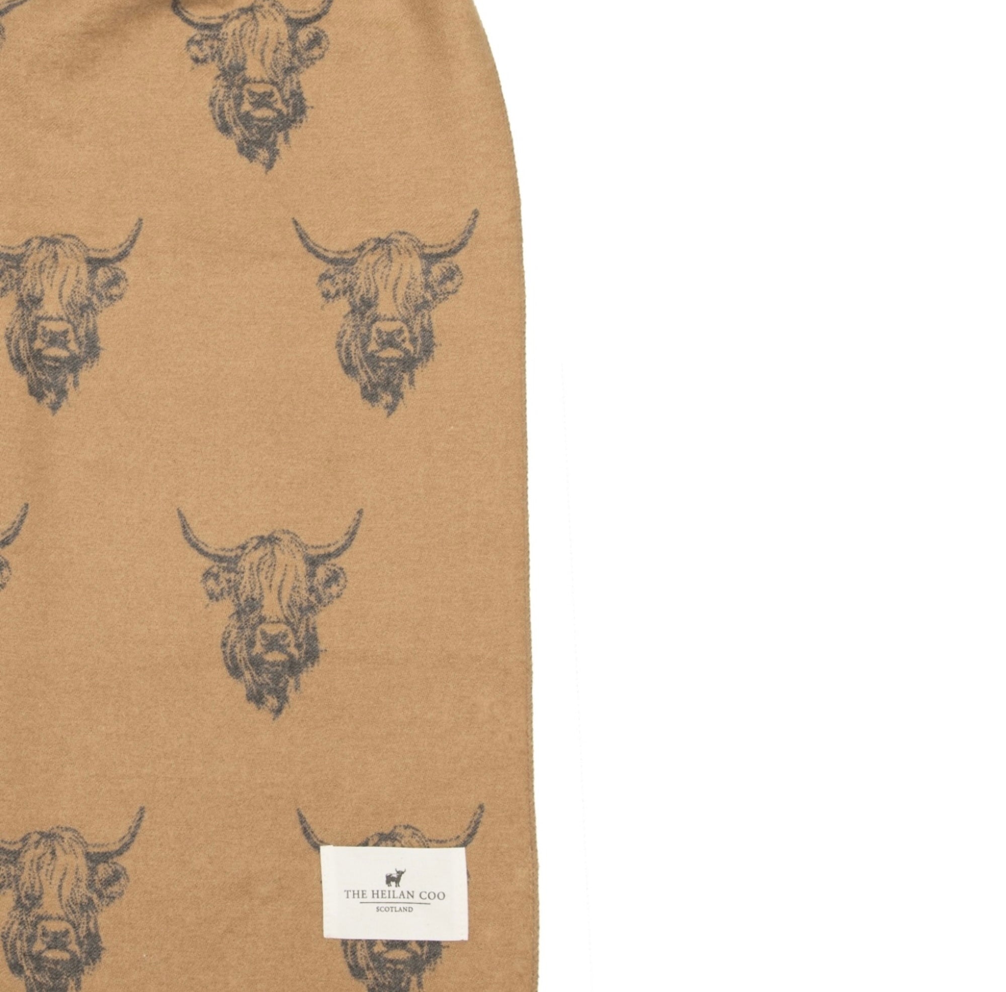 Heilan Coo Multi Super Soft Scarf - Camel/Grey