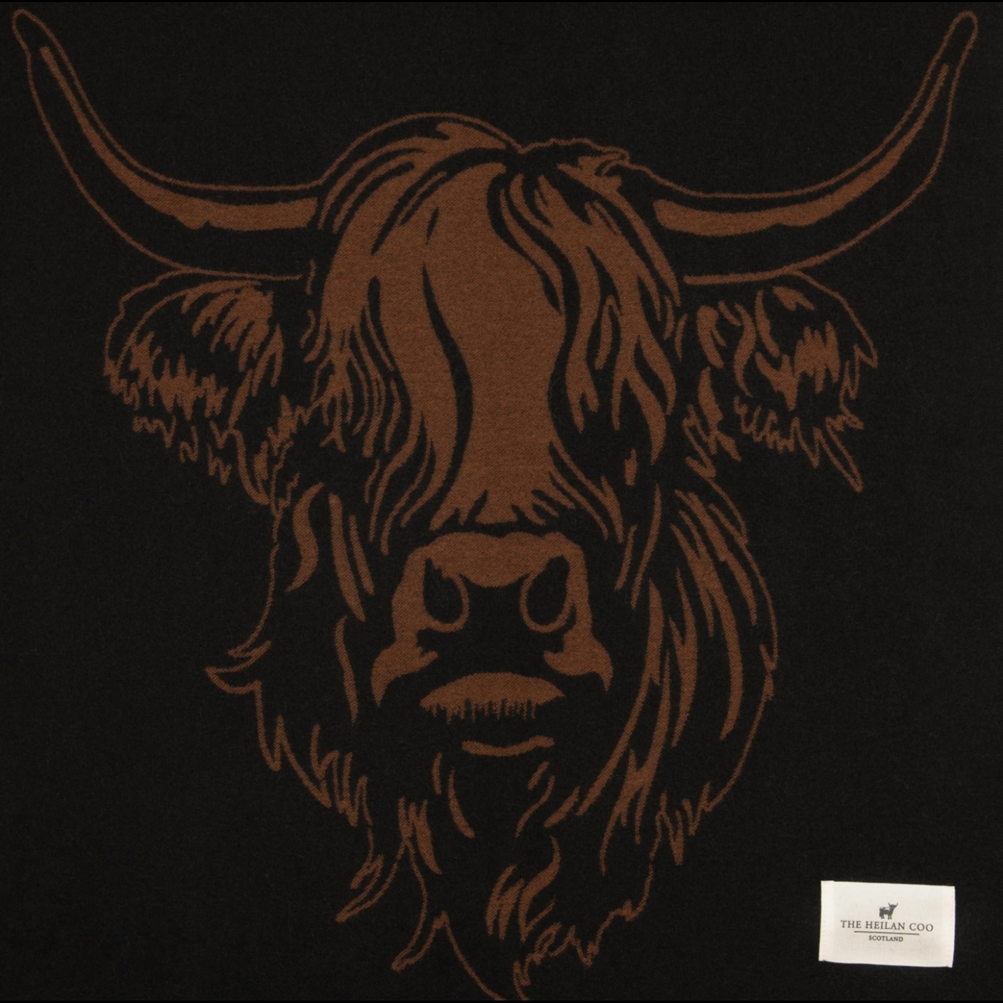 Heilan Coo Super Soft Scarf - Black/Rust