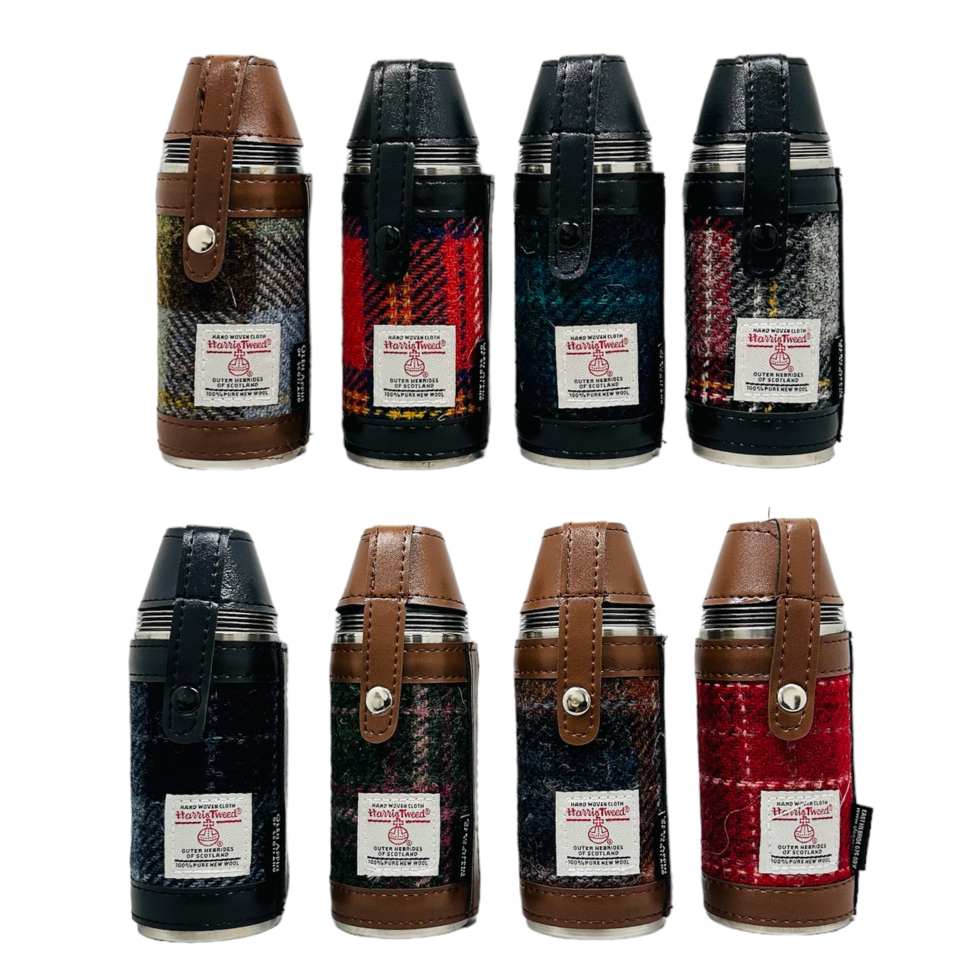 Harris Tweed Compact Hunting Flask 8oz