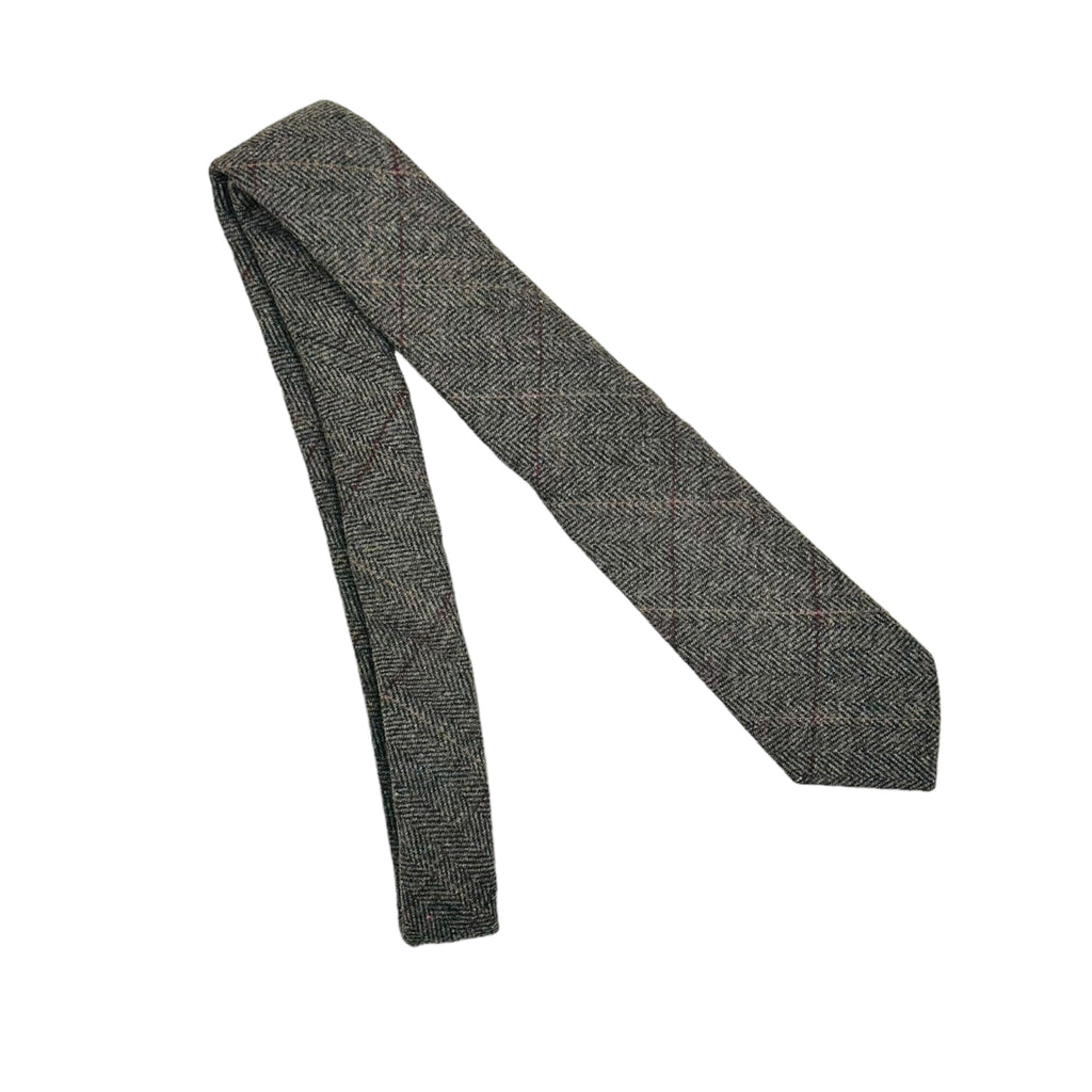 Box Check Tweed Tie