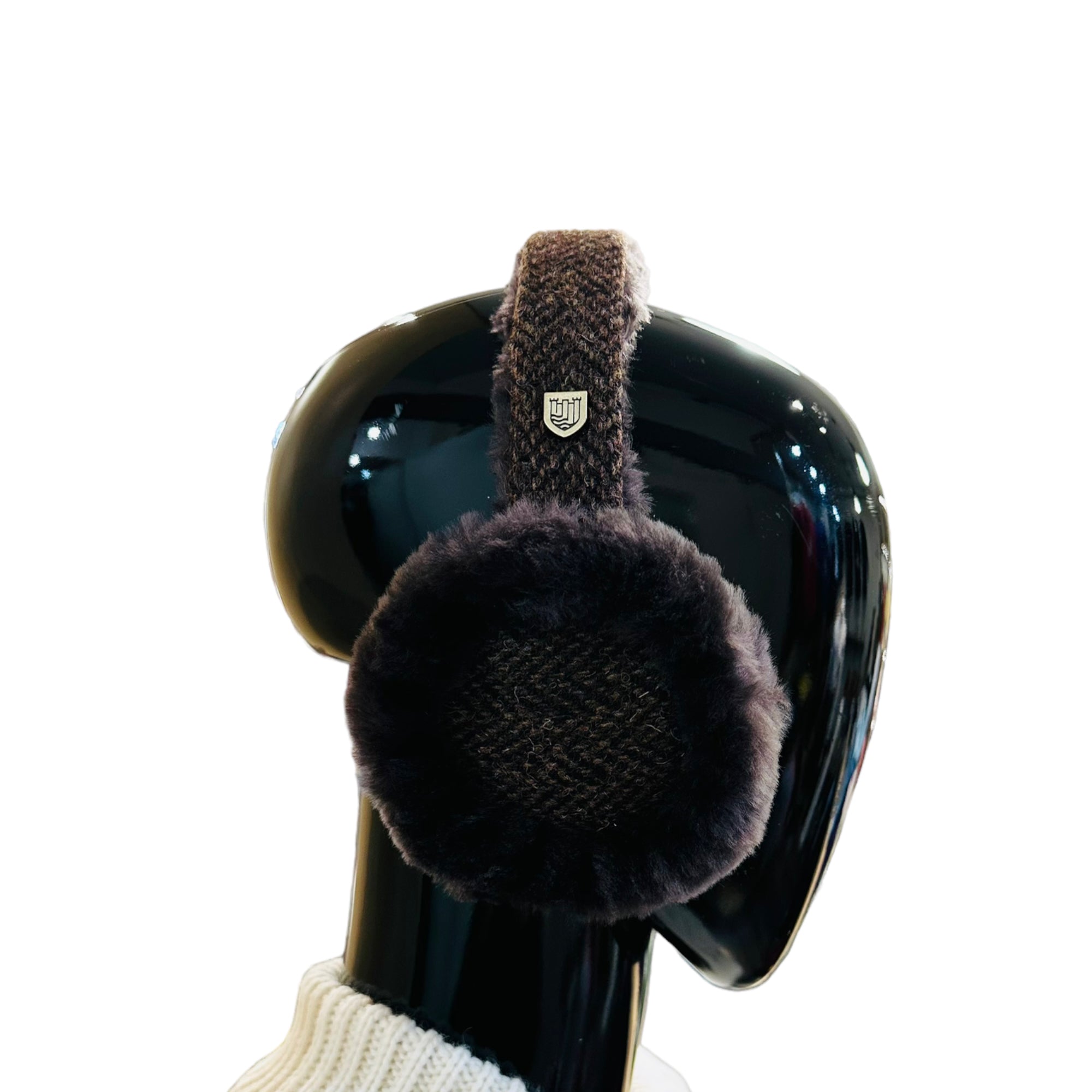 Fluffy Tweed Earmuffs