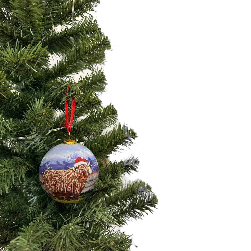 Highland Cow Christmas Tree Bauble