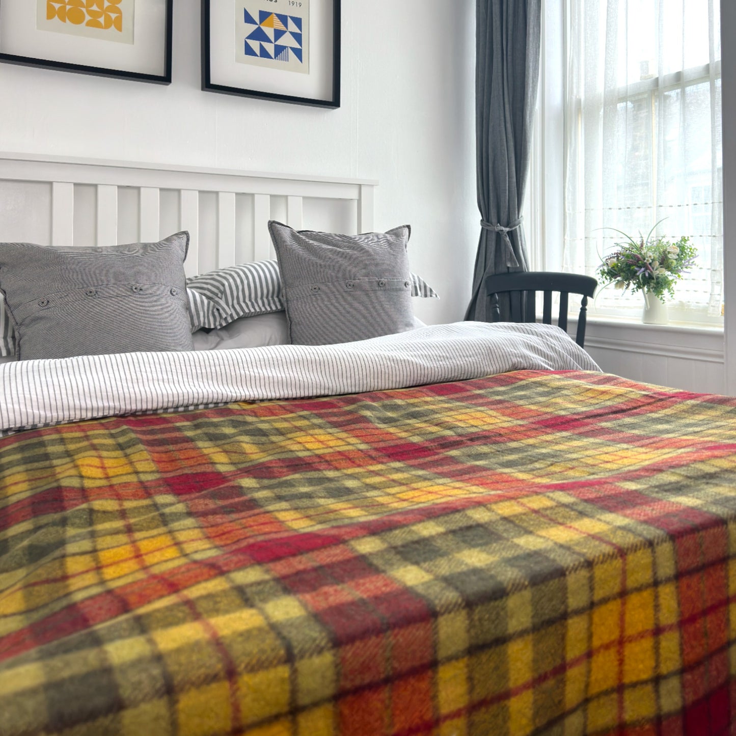 100% Wool Tartan King Size Blanket