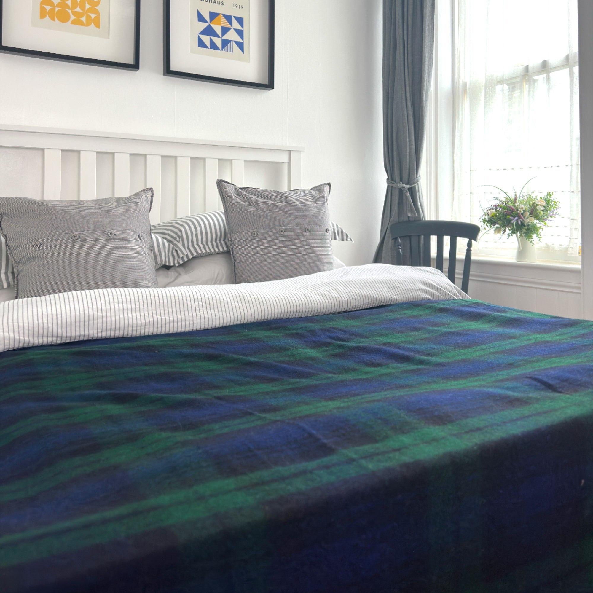 100% Recycled Wool Tartan King Size Blanket