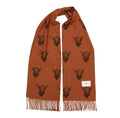 Heilan Coo Multi Super Soft Scarf - Rust/Black