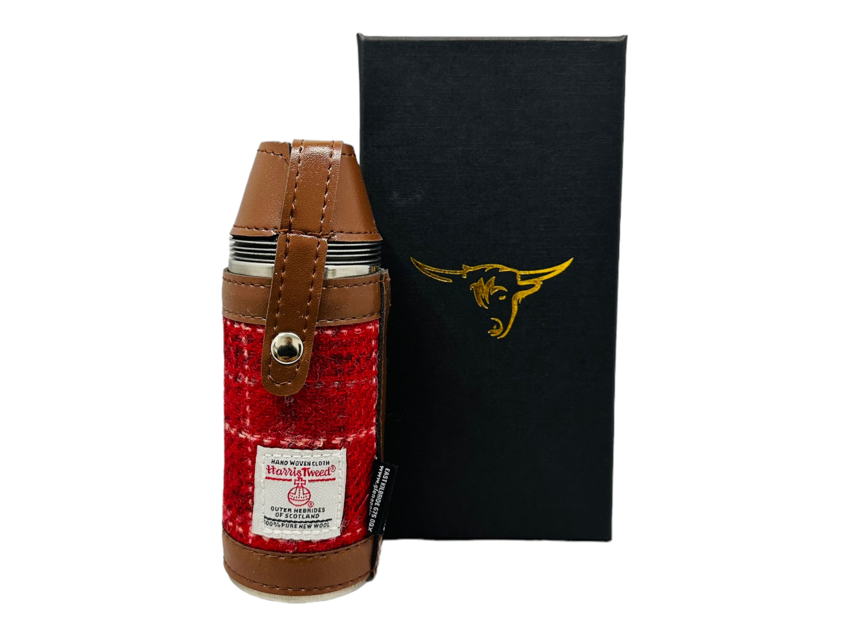 Harris Tweed Compact Hunting Flask 8oz