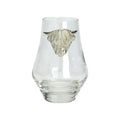 Highland Cow Emblem Whisky Tasting Glass
