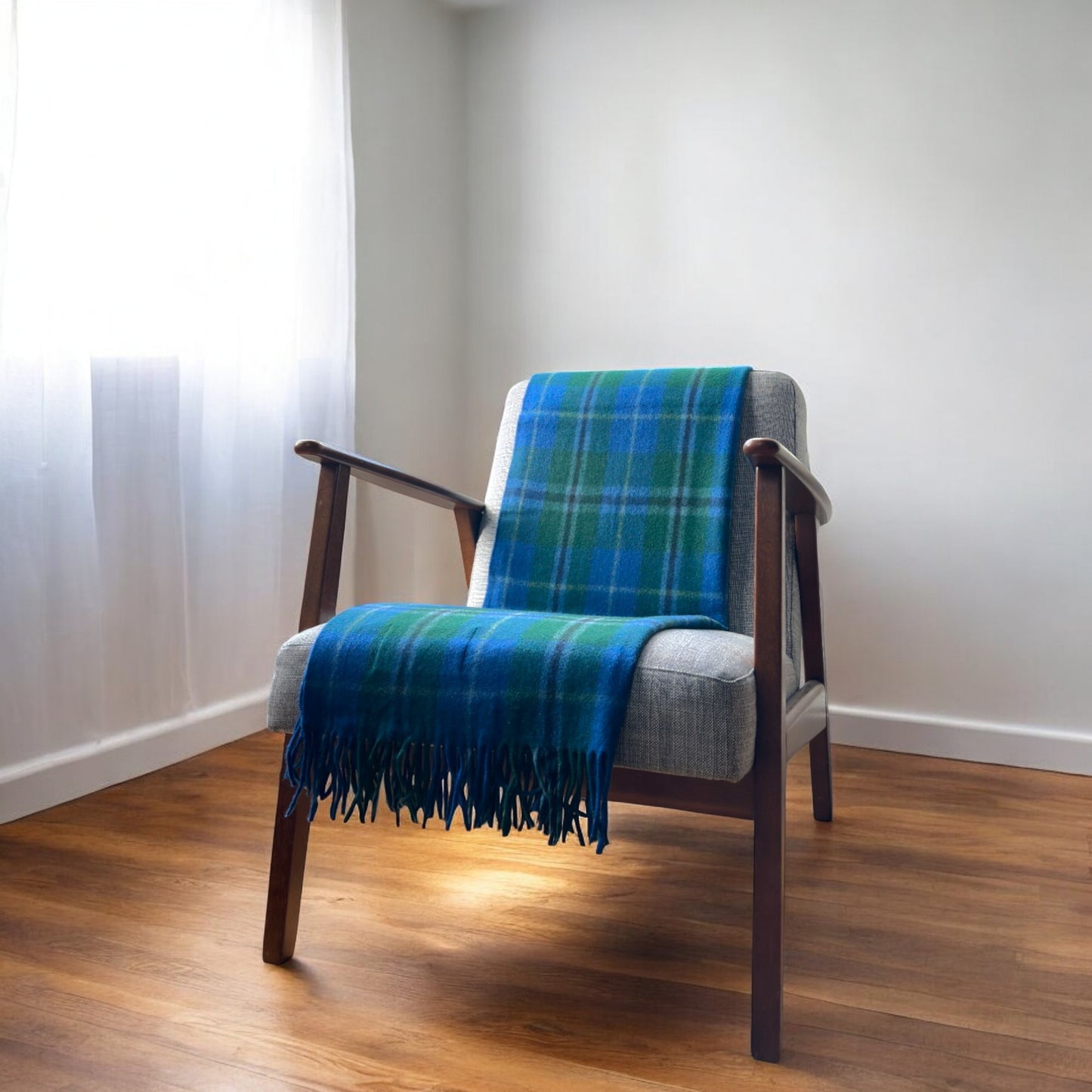 100% Wool Tartan Knee Blanket