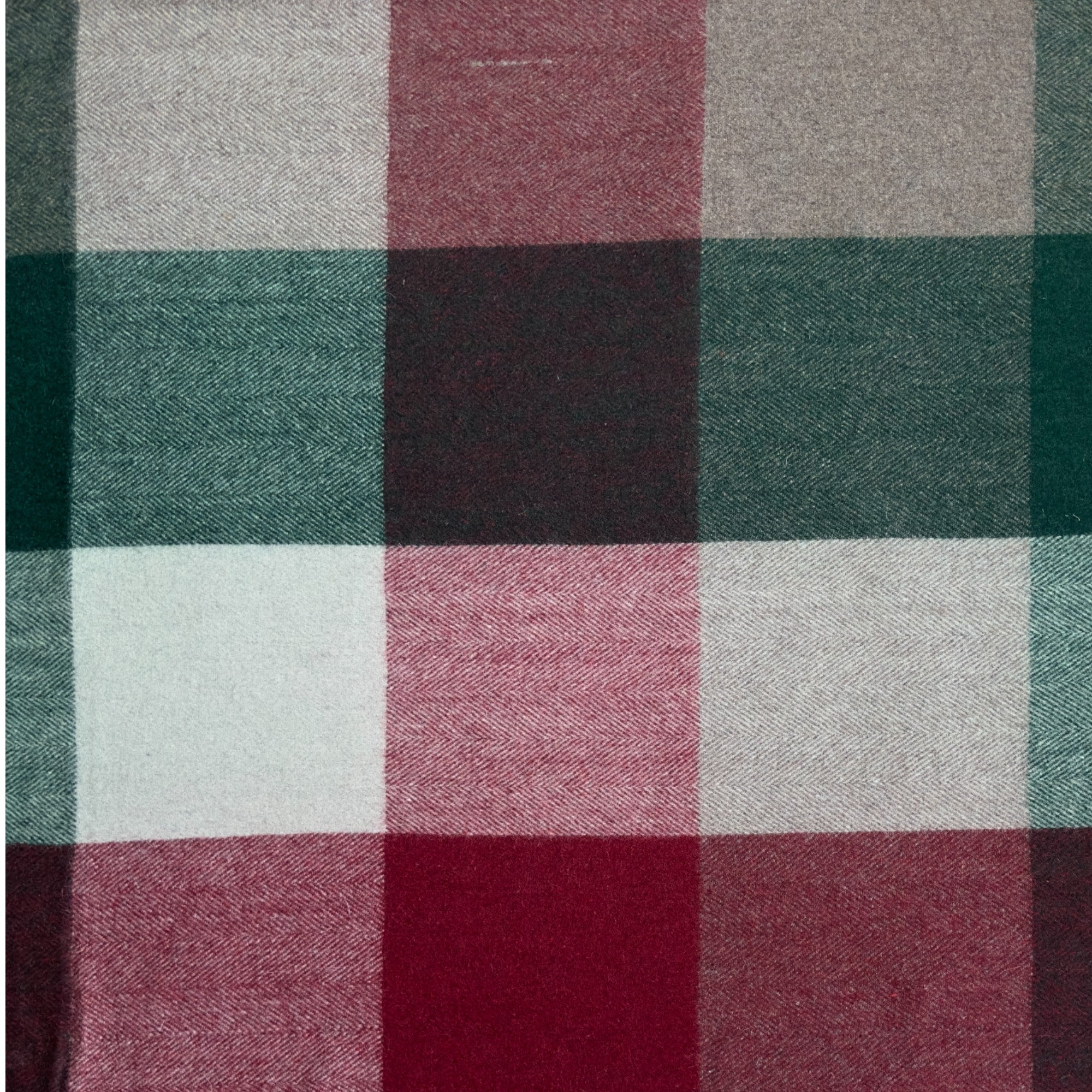 Recycled Wool Lifestyle Blanket - Red/Green Check