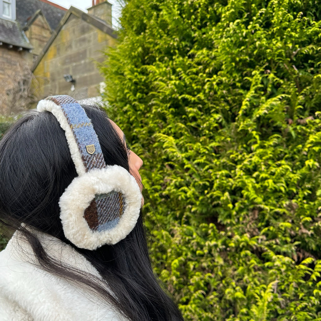 Fluffy Tweed Earmuffs