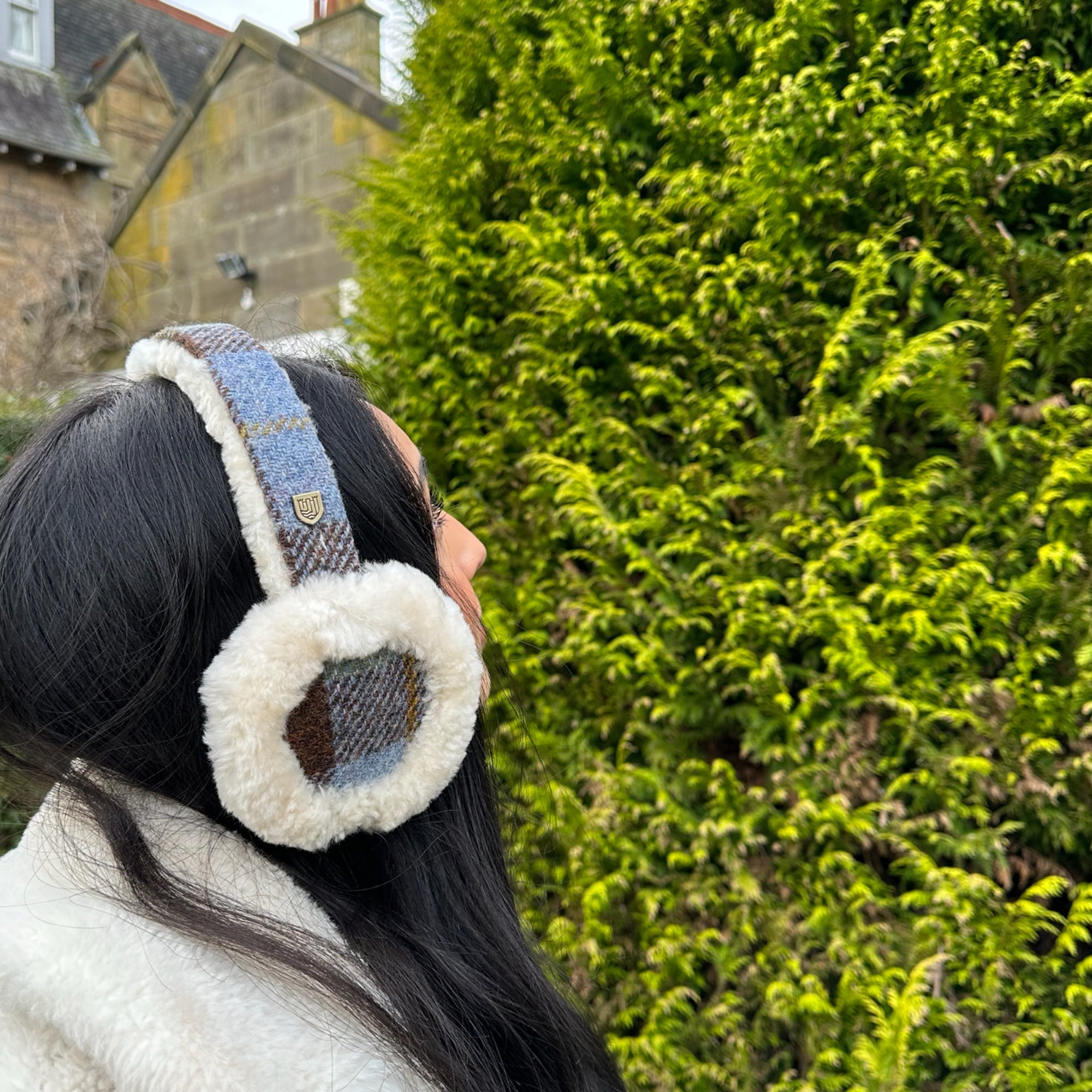 Fluffy Tweed Earmuffs