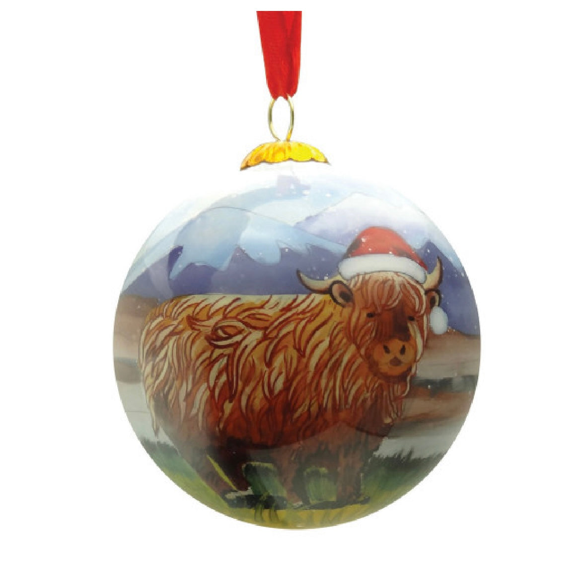 Highland Cow Christmas Tree Bauble