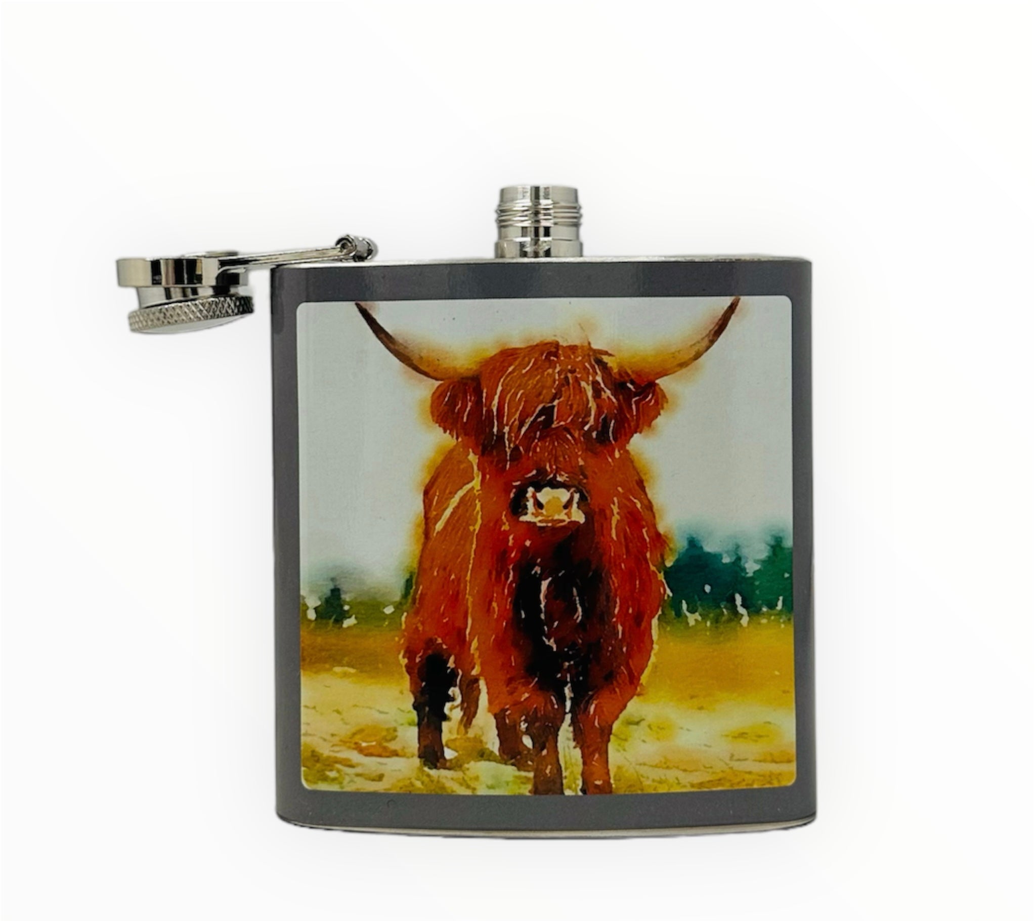 Highland Cow Hip Flask