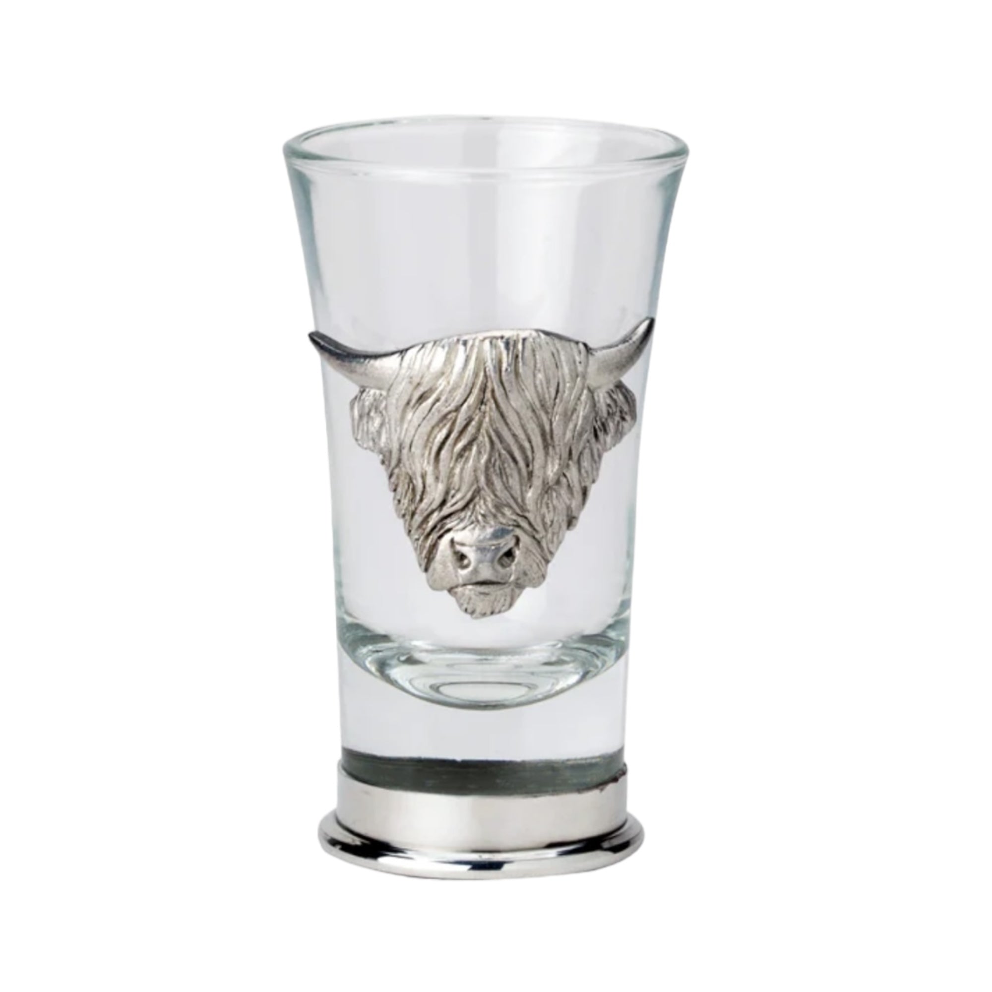 Highland Cow Emblem Shot Glass