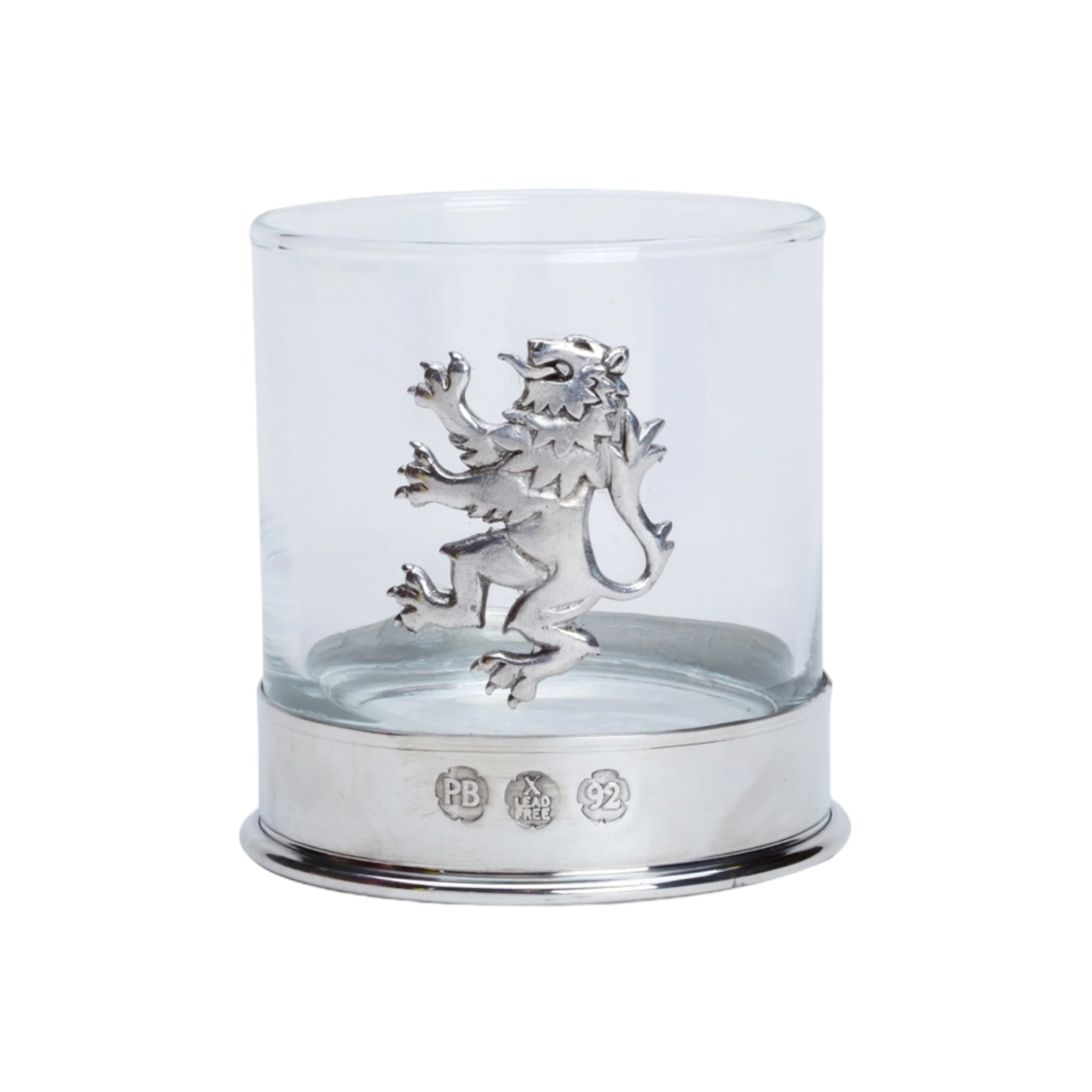 Lion Rampant Emblem Whisky Drinking Glass