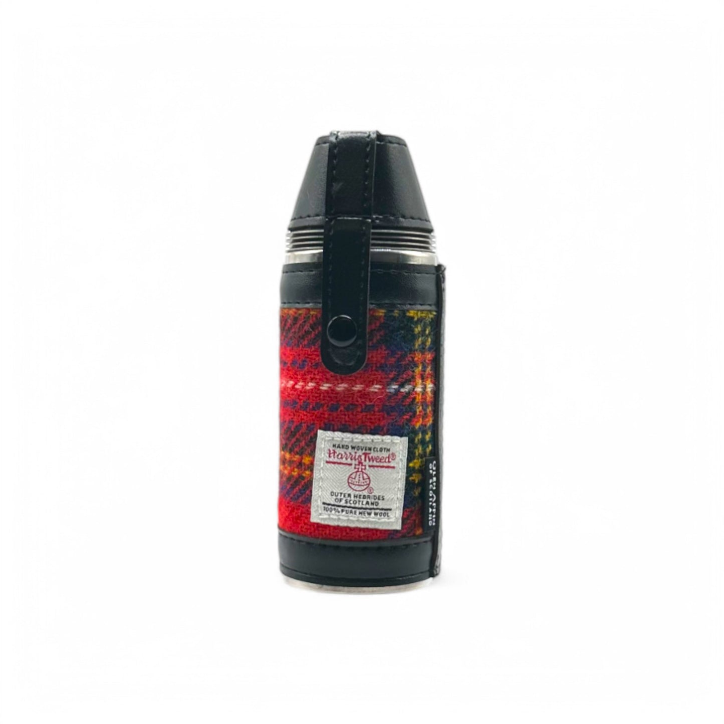 Harris Tweed Compact Hunting Flask - Royal Stewart - 8oz