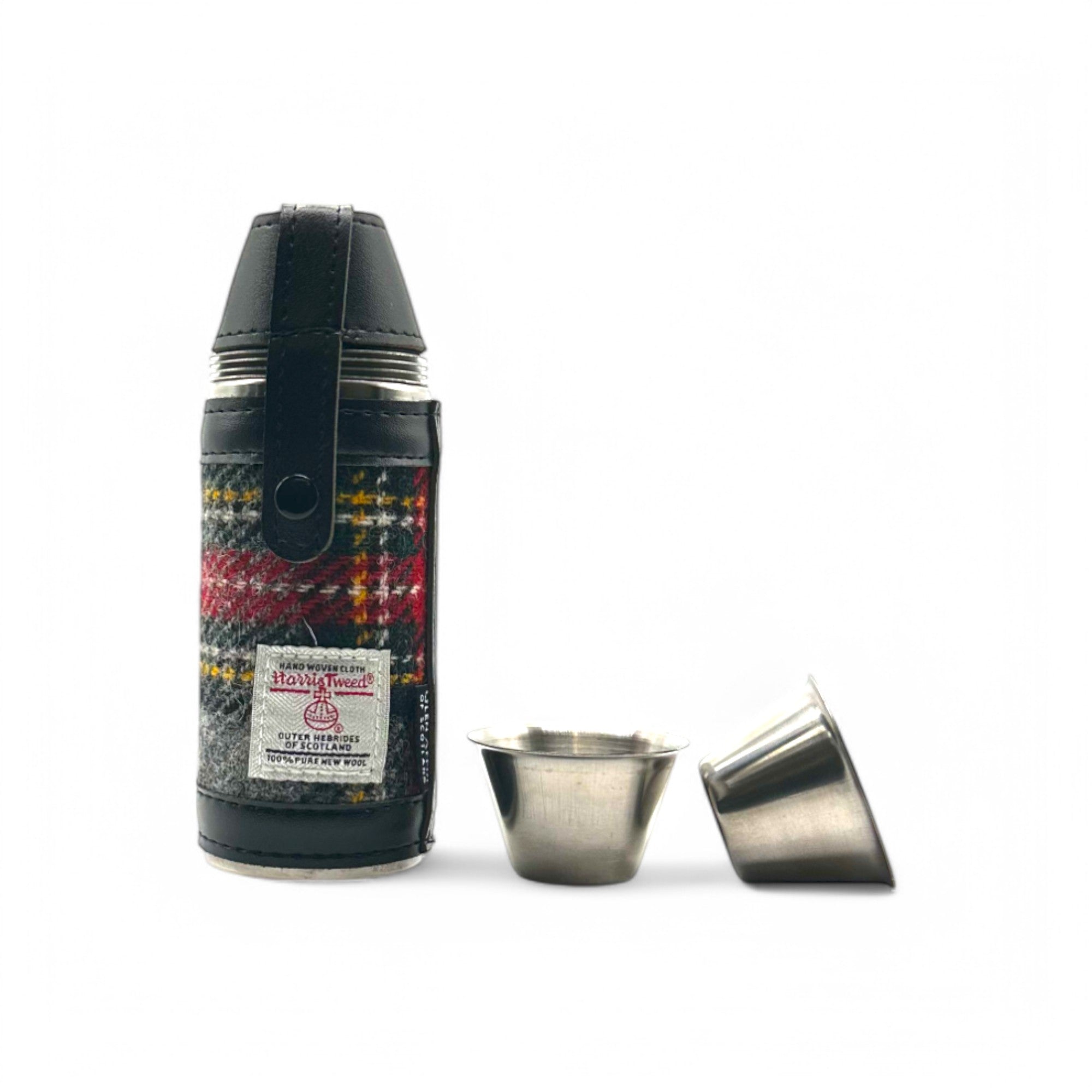 Harris Tweed Compact Hunting Flask - Hunting Stewart - 8oz