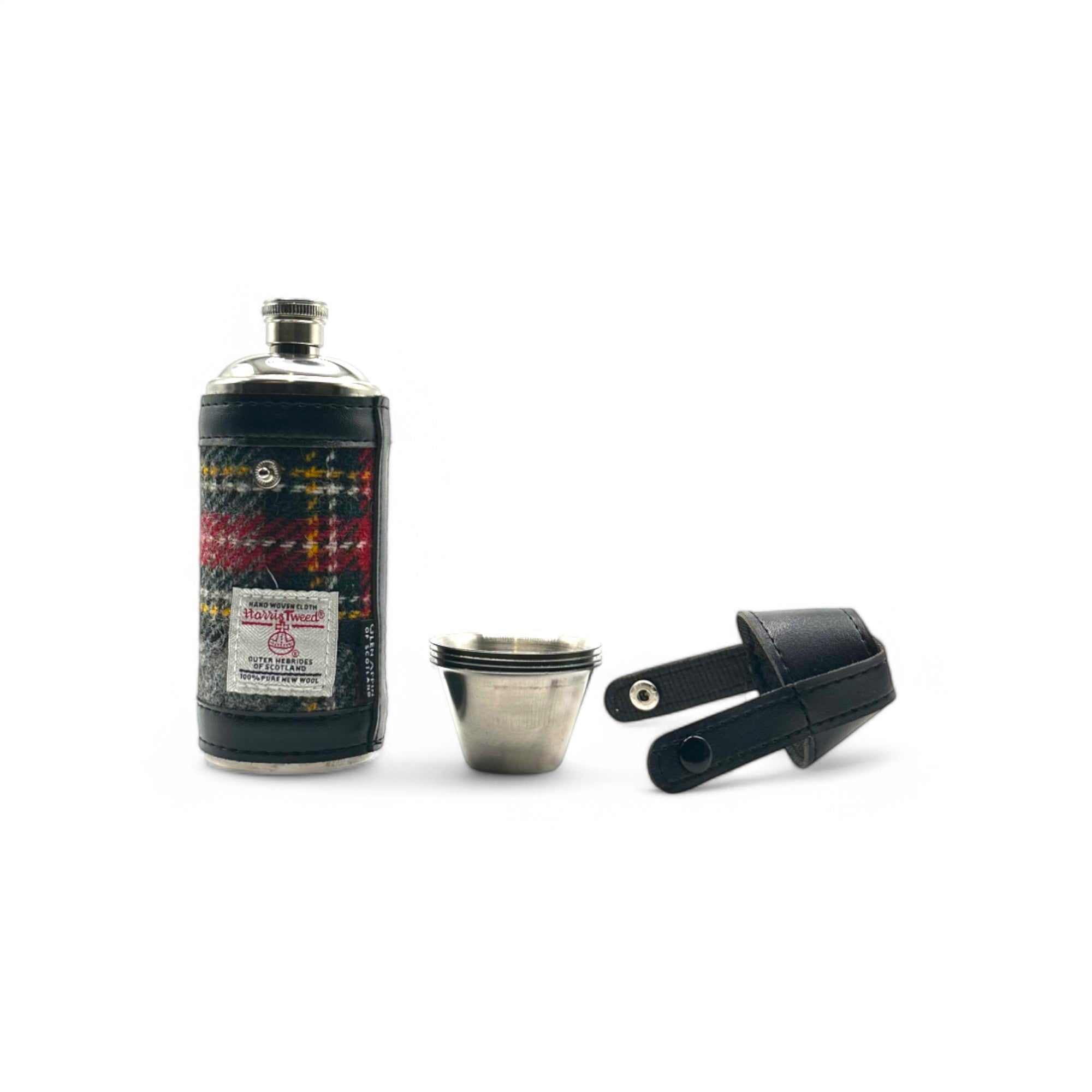 Harris Tweed Compact Hunting Flask - Hunting Stewart - 8oz