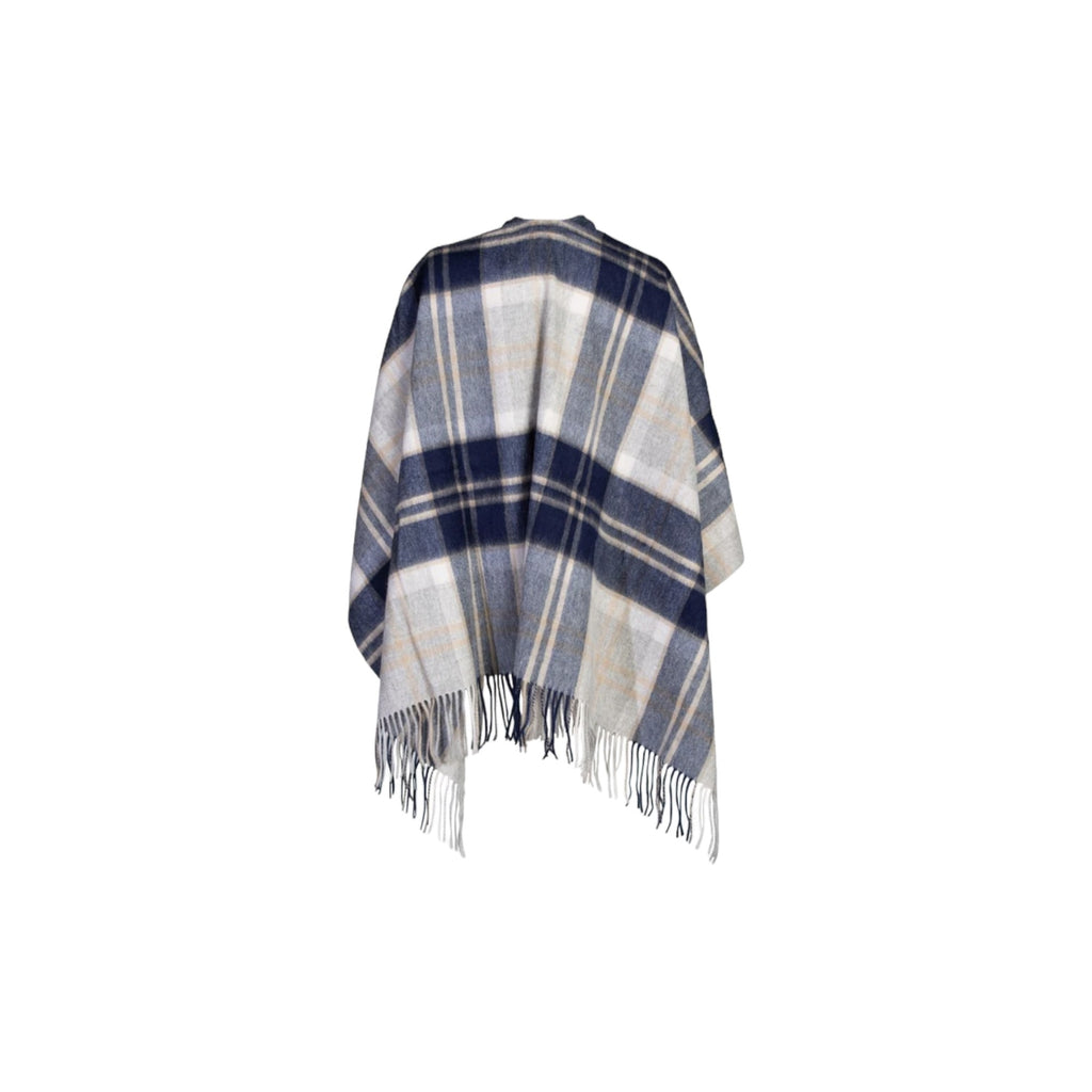 100% Lambswool Tartan Cape - Silver Bannockbane