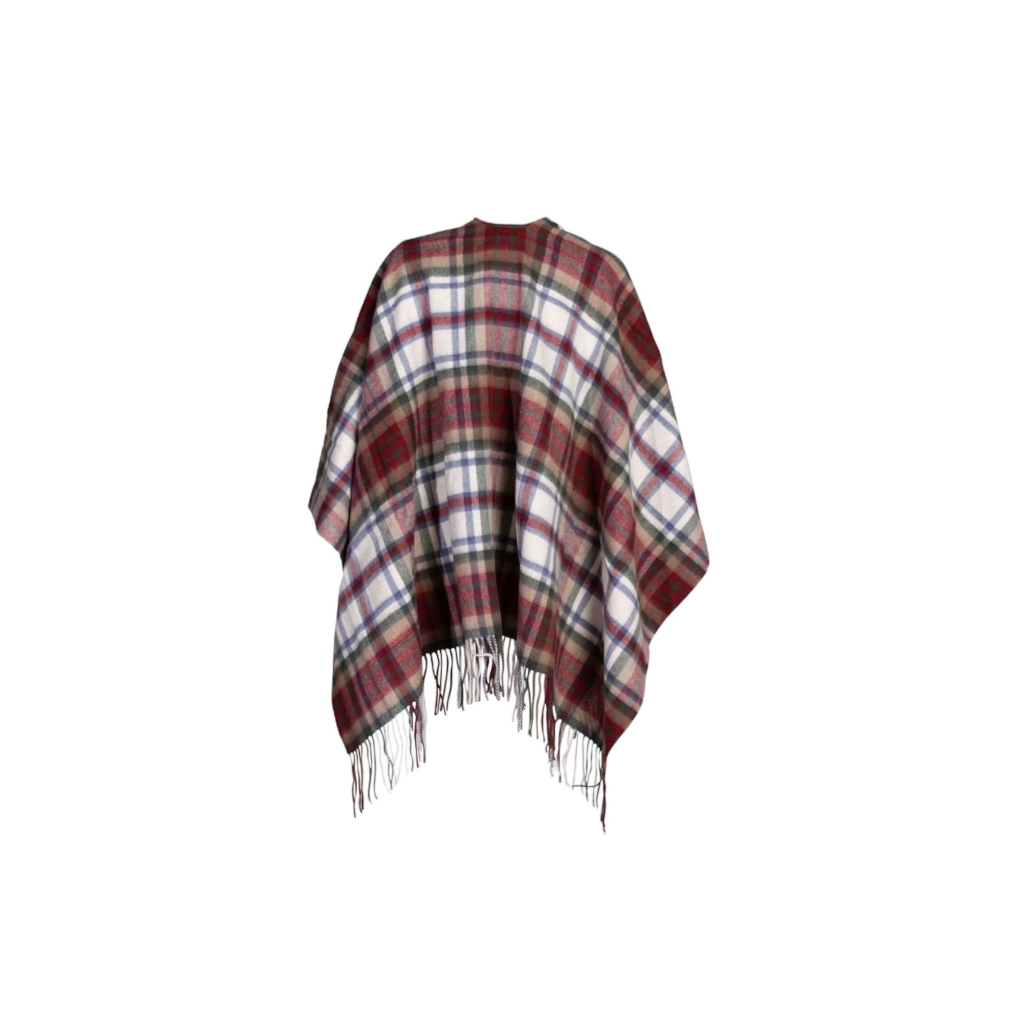 100% Lambswool Tartan Cape