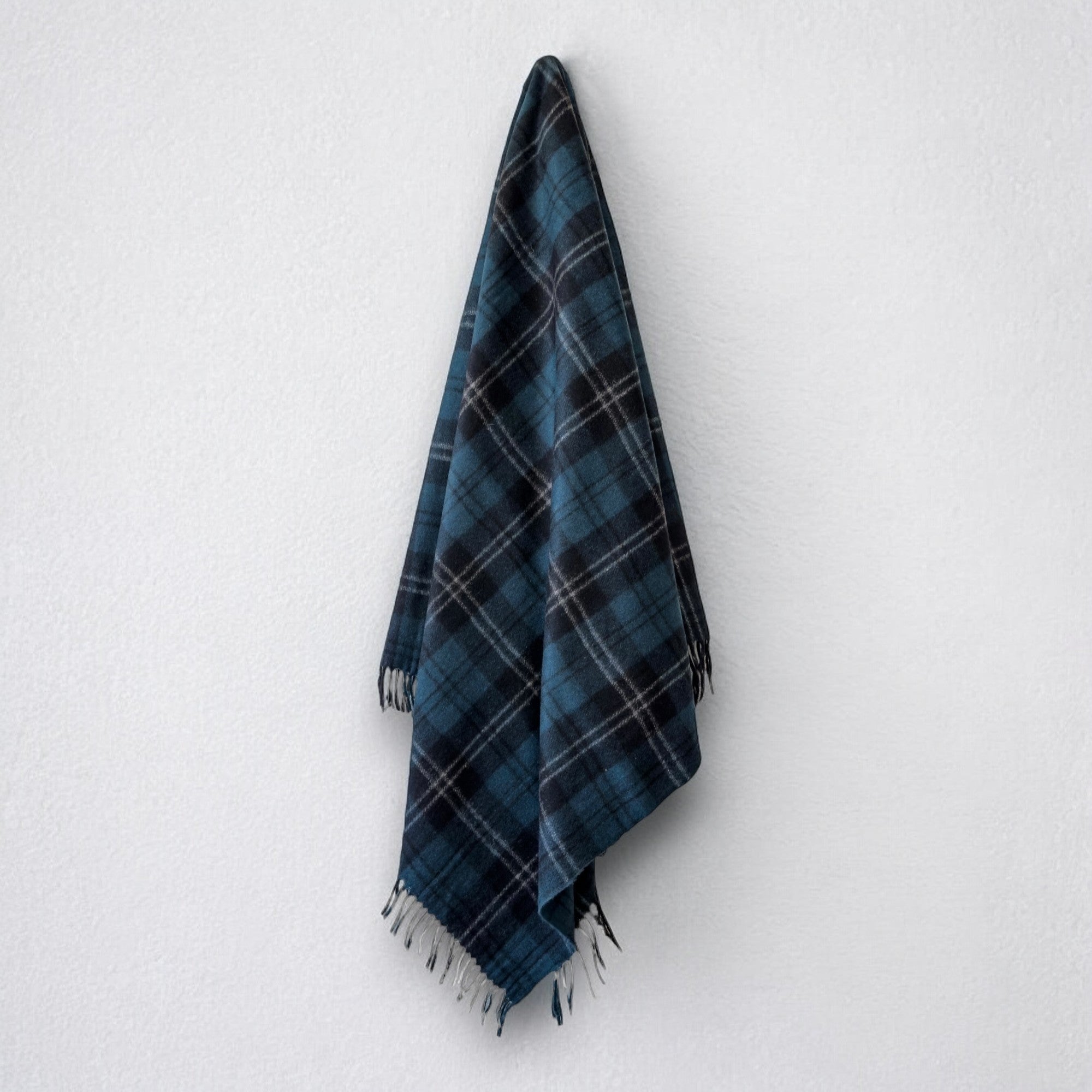 Ramsay Blue - 100% Recycled Wool Tartan Blanket