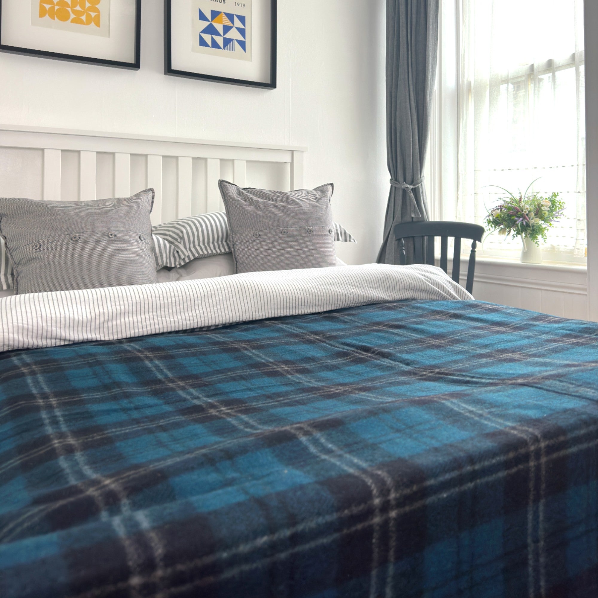100% Recycled Wool Tartan King Size Blanket