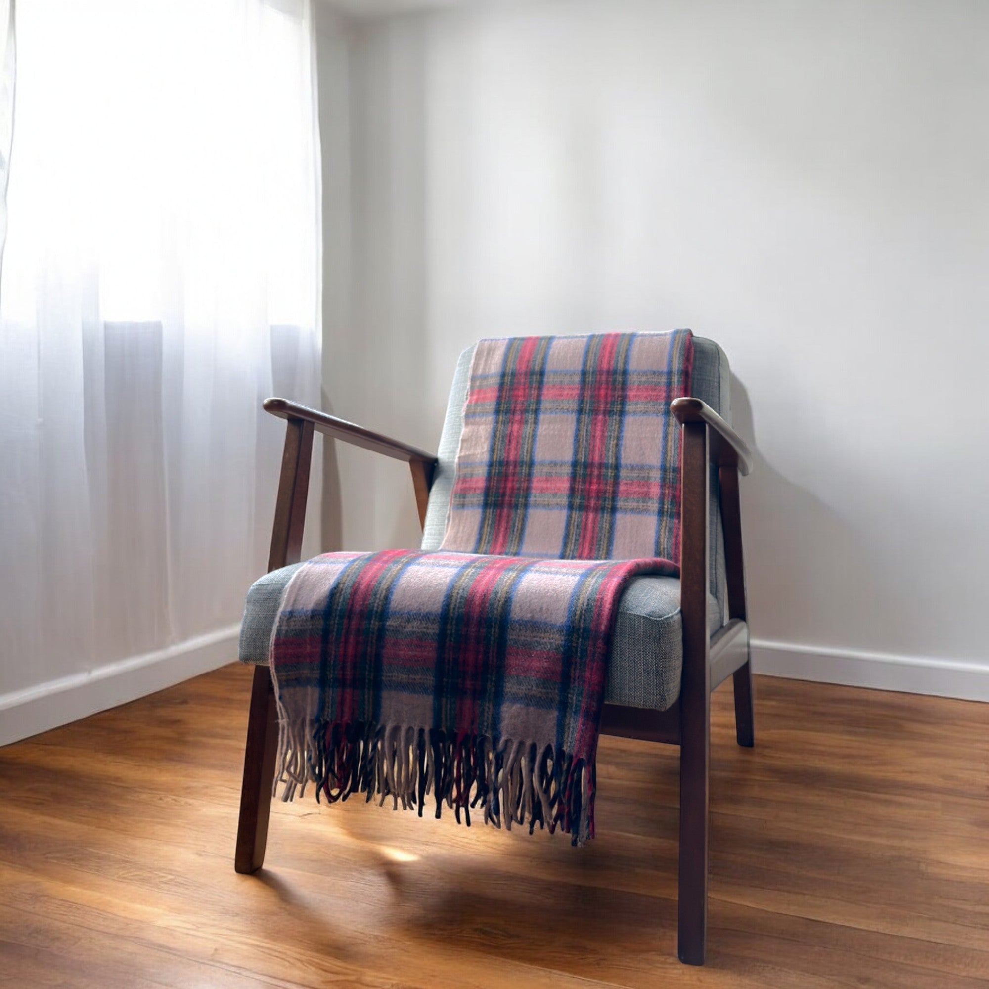 Stewart Dress - 100% Recycled Wool Tartan Knee Blanket