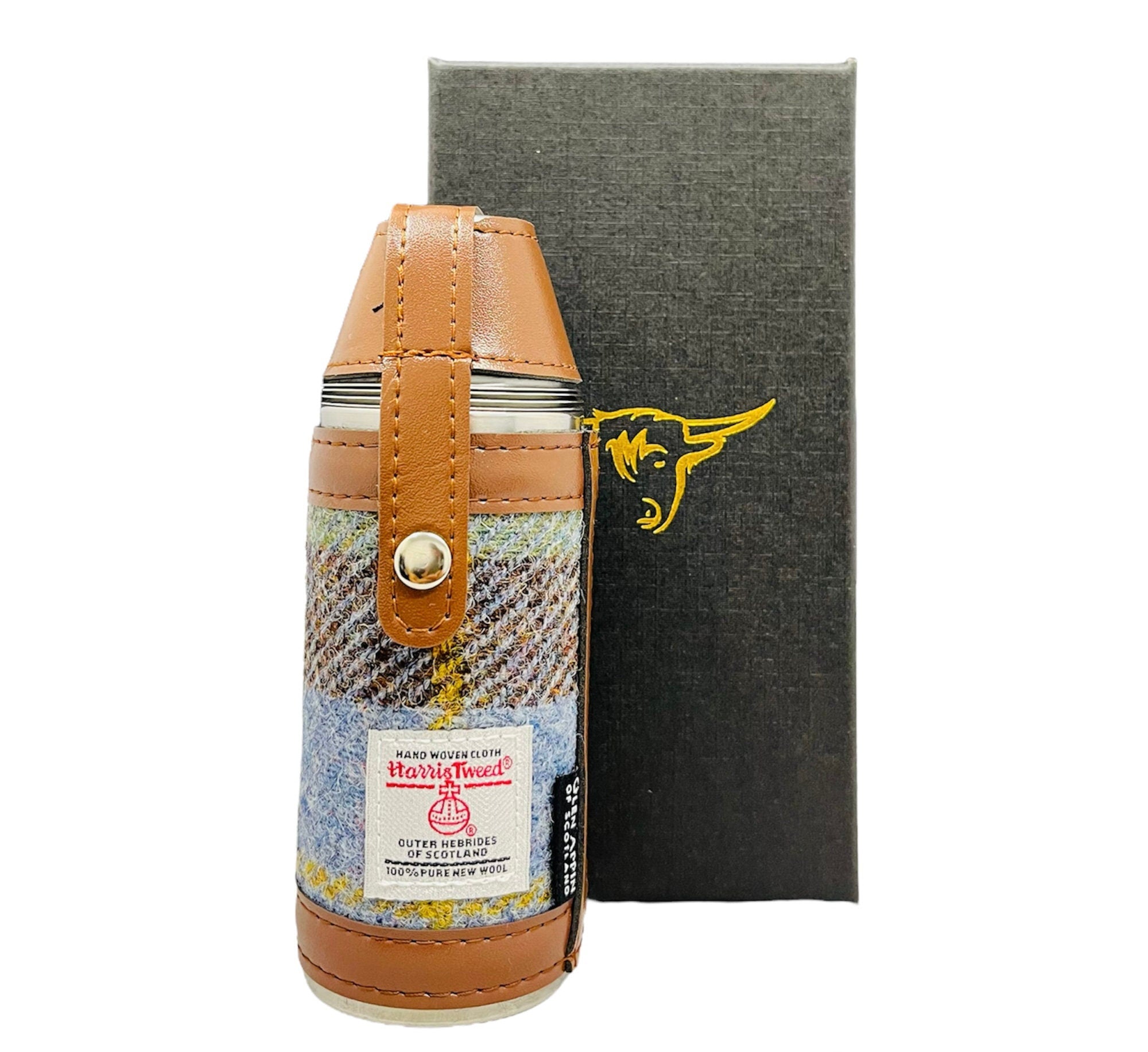 Harris Tweed Compact Hunting Flask 8oz
