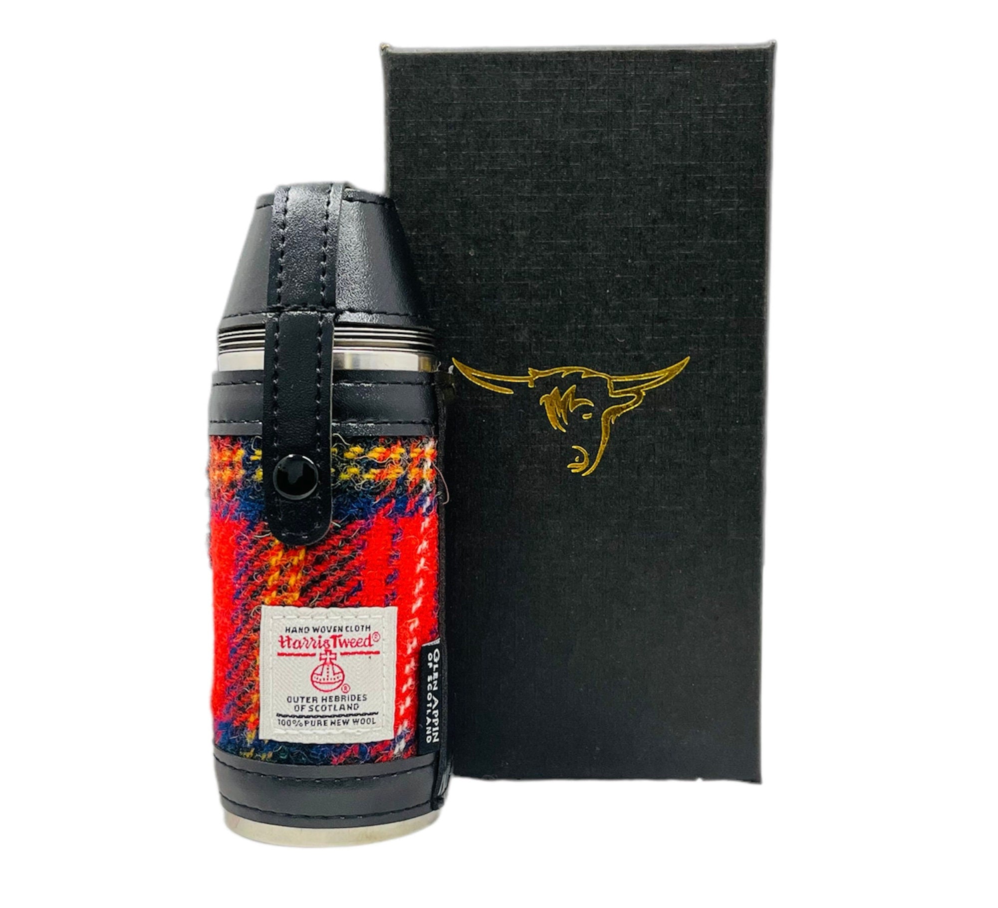 Harris Tweed Compact Hunting Flask 8oz