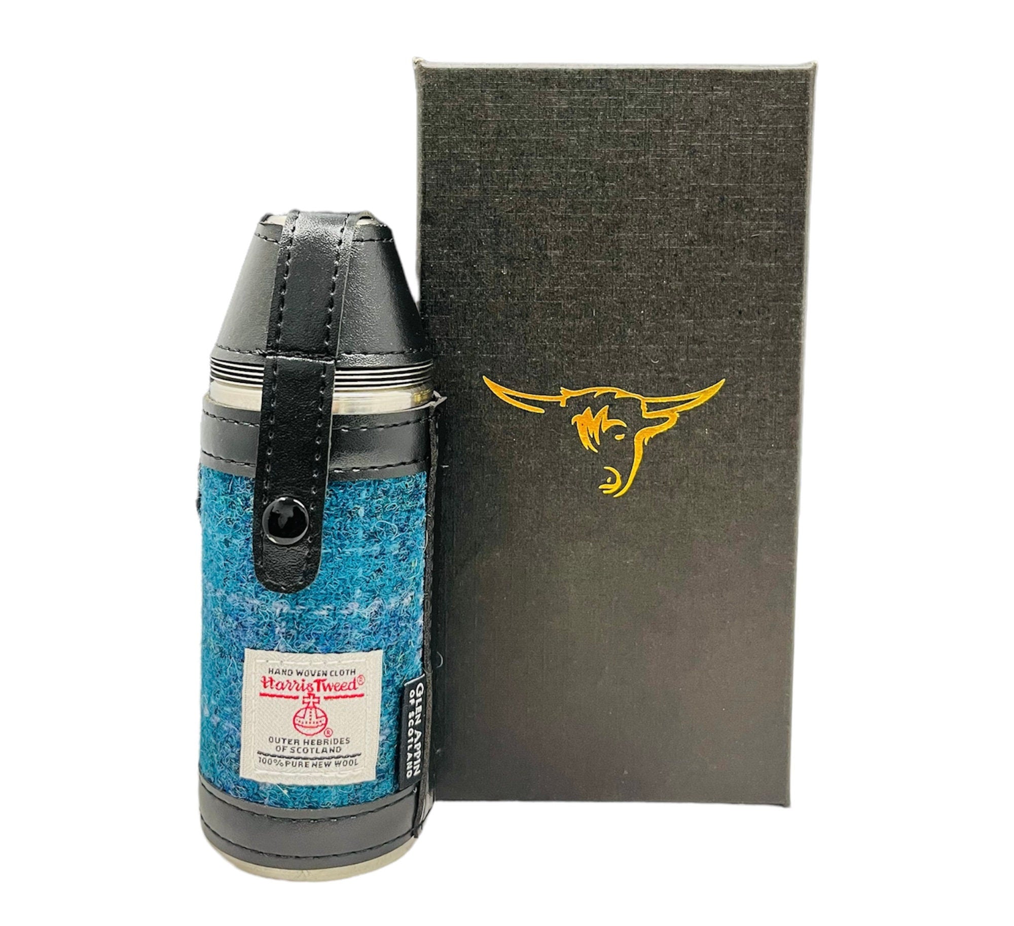 Harris Tweed Compact Hunting Flask 8oz