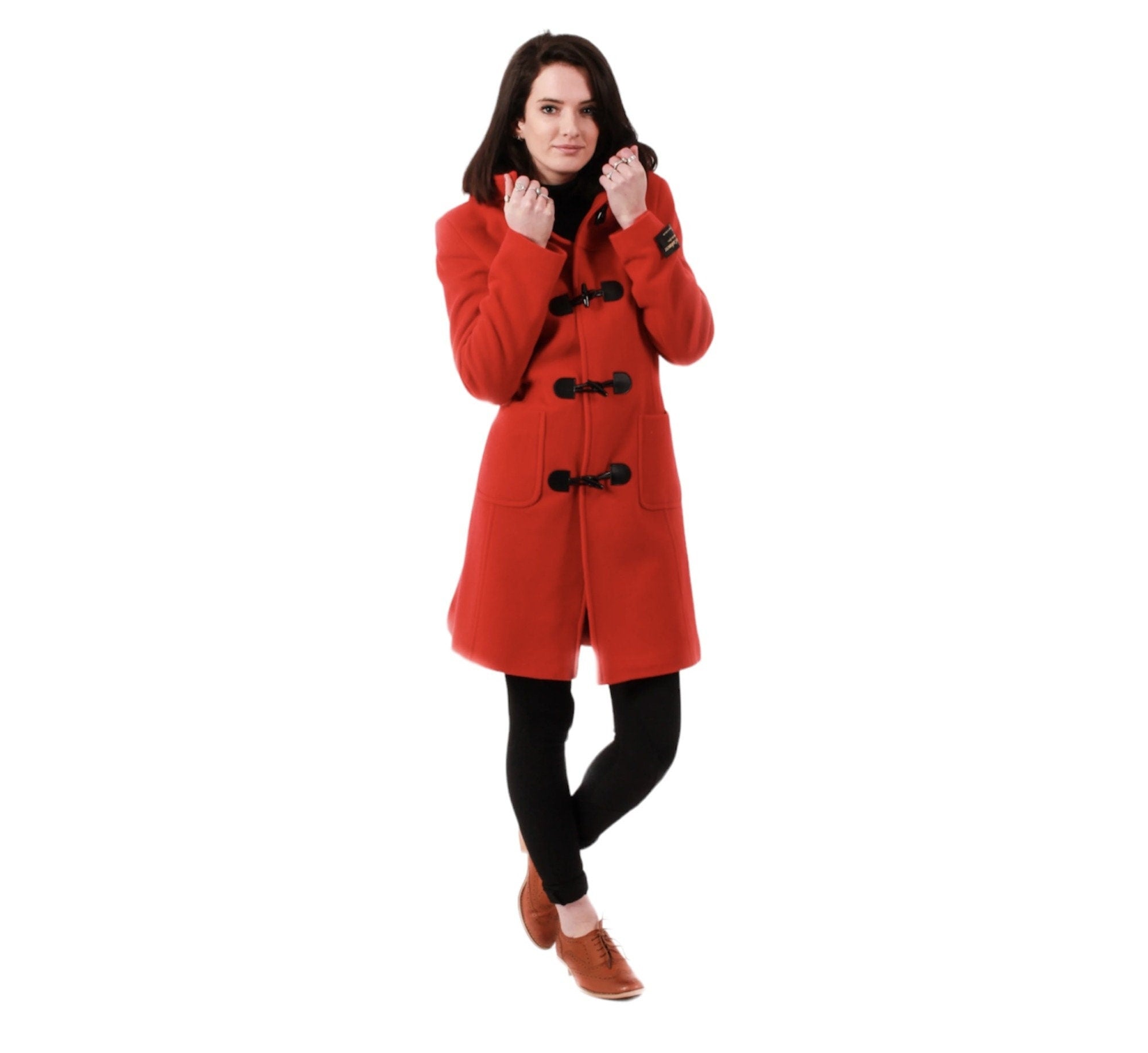 Cashmere Duffle Coat - Red