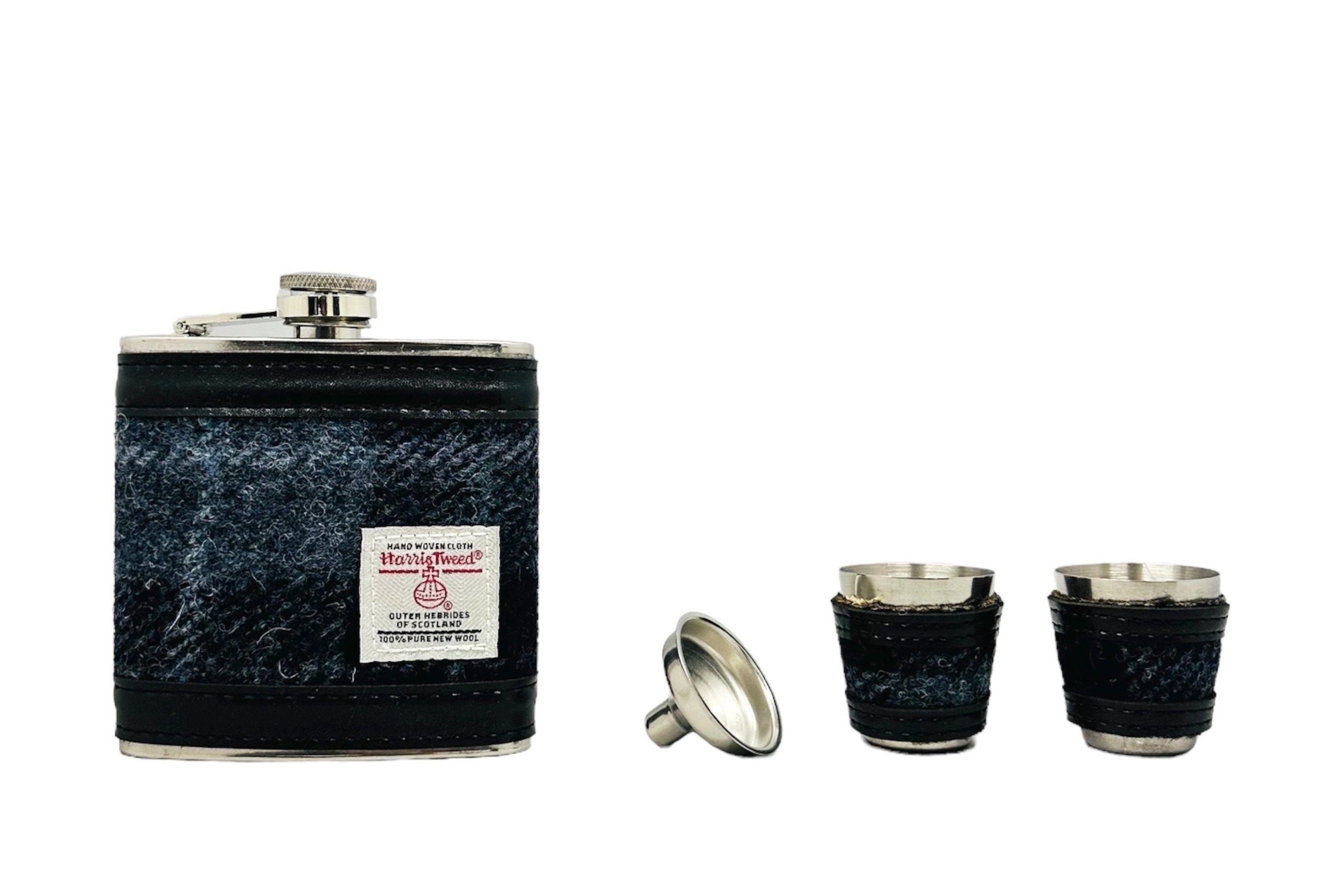 Harris Tweed Hunting Hip Flask 6oz